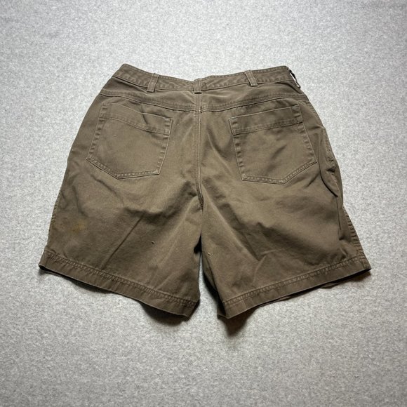 Duluth Trading Shorts Womens 12 Brown Bermuda Canvas Outdoor Stain 29 Waist - Picture 8 of 9